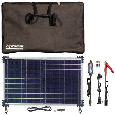 OPTIMATE SOLAR DUO WITH 40W SOLAR PANEL & TRAVEL KIT