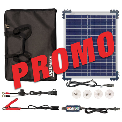 PROMO 9+1 OPTIMATE SOLAR DUO WITH 20W PANEL & TRAVEL KIT 